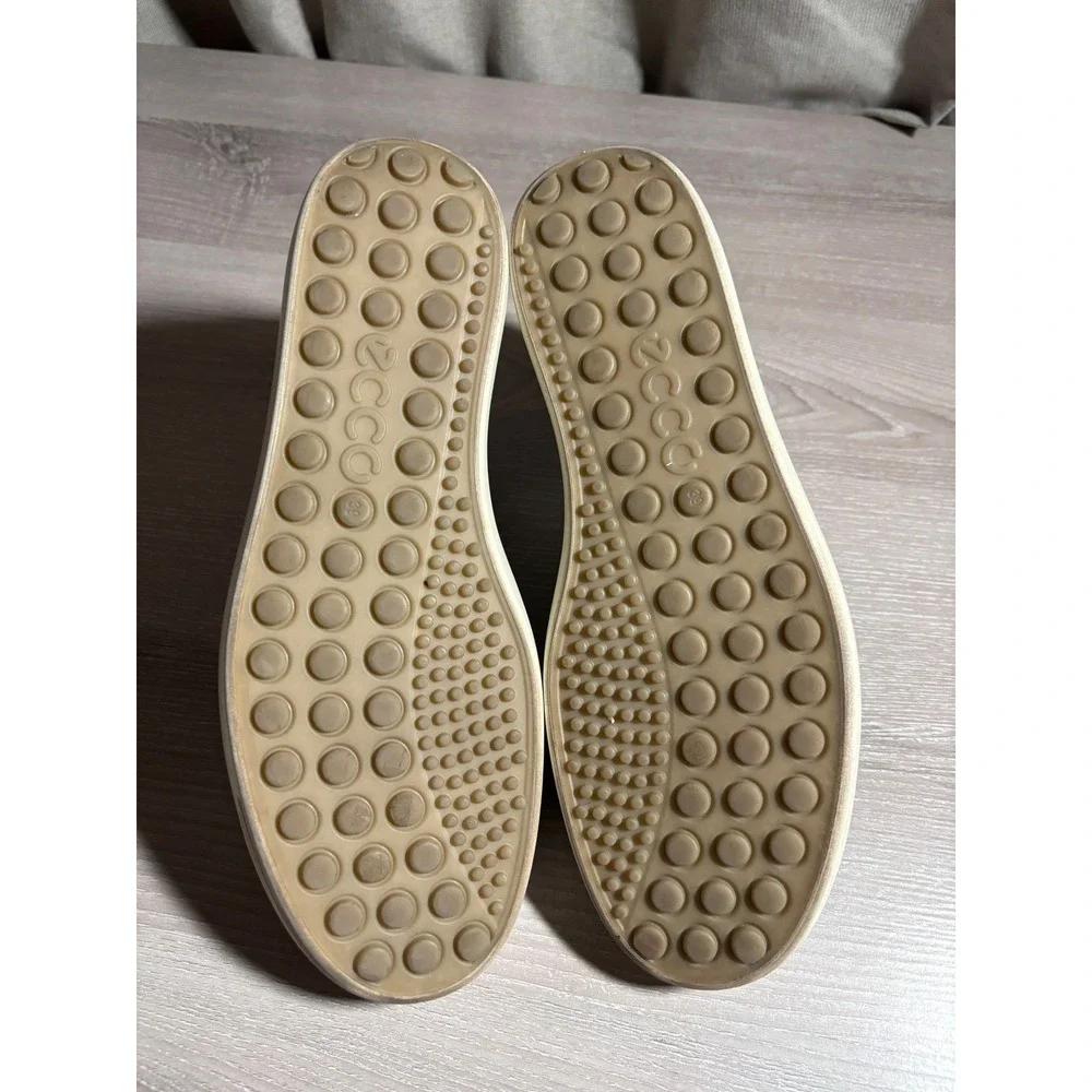 ECCO Soft Womens 8 Extra Wide‎ Leather Low Top Sneakers Casual Walking Comfort